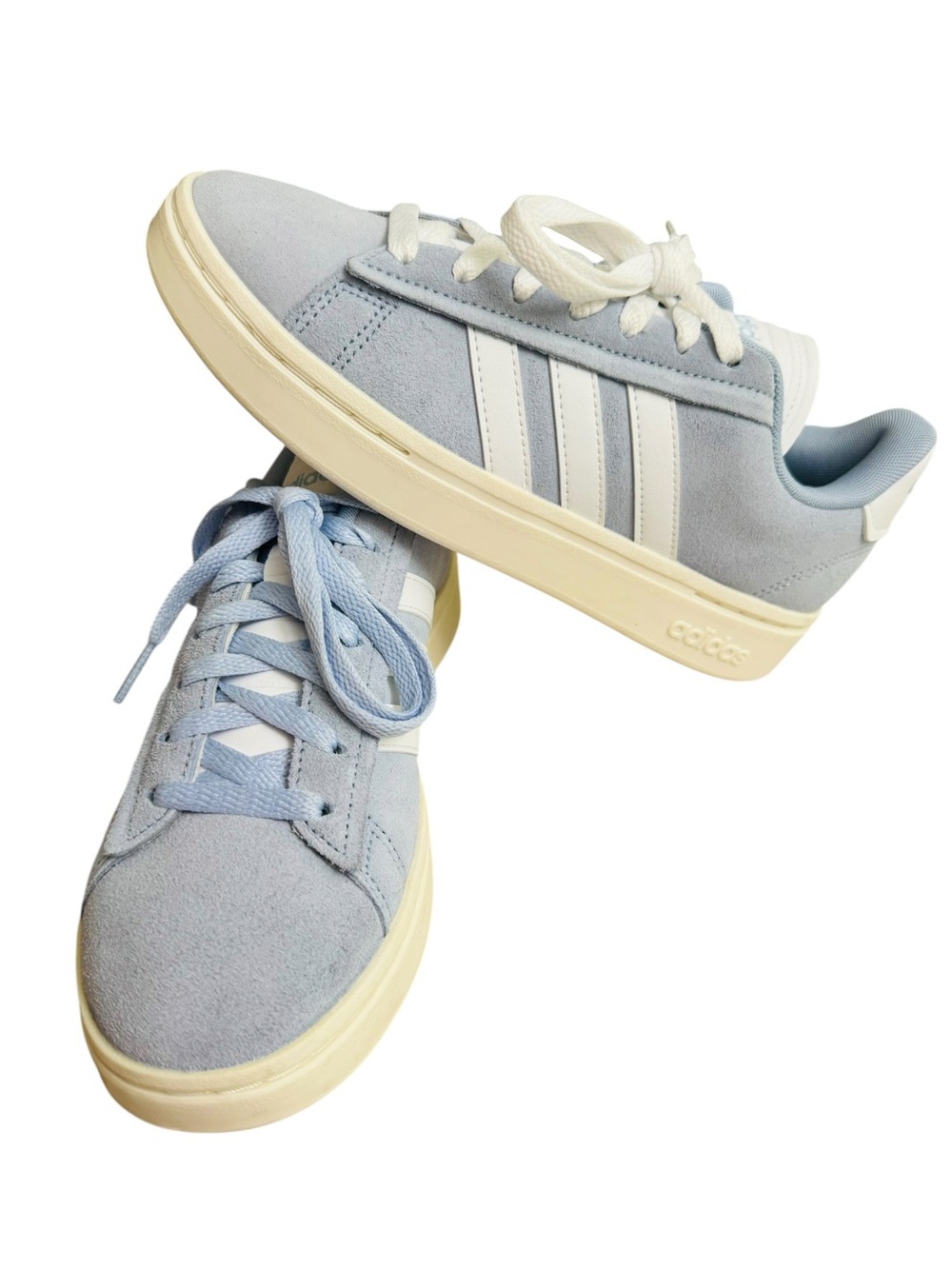 Adidas Cloudfoam Comfort Light Blue Suede Sneakers Women’s US 7.5 EU 39 1/3